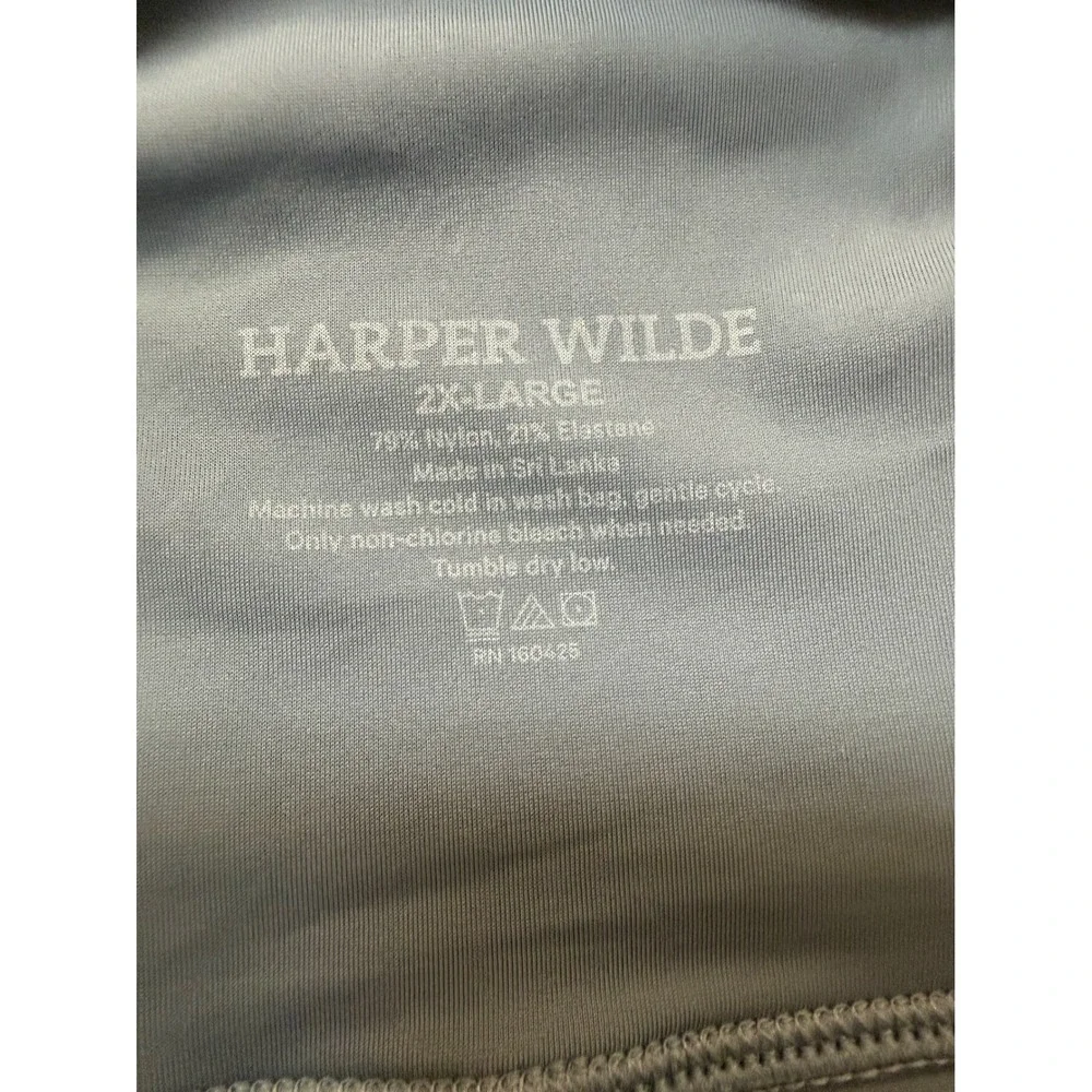 Harper Wilde Bliss Bralette Slate Blue Gray V-Neck Lounge Bra 2X-Large